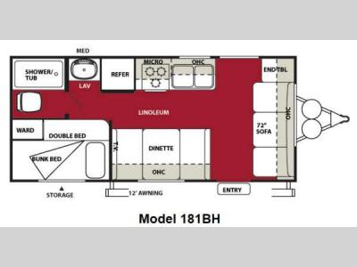 Floorplan - 2013 Forest River RV Wildwood X-Lite 181BHXL