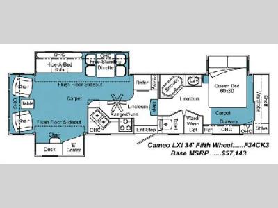 Floorplan - 2006 Carriage Cameo LXI 34CKS