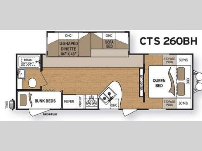 Floorplan - 2012 Dutchmen RV Coleman CTS 260BH