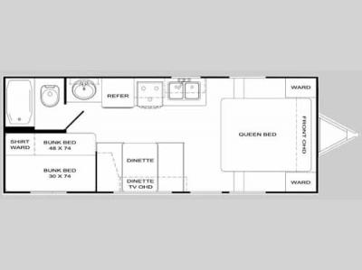 Floorplan - 2006 Thor California Wave 25BH TT