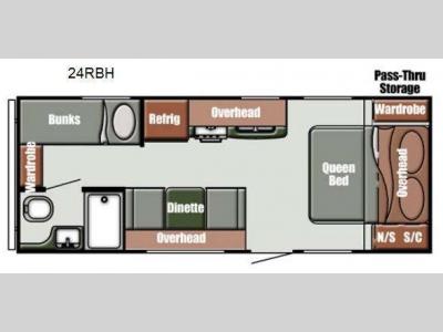 Floorplan - 2013 Gulf Stream RV Gulf Breeze Sport 24 RBH