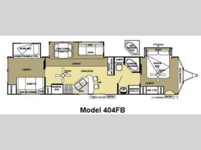 Floorplan - 2013 Forest River RV Salem Villa Estate 404FB