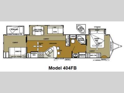 Floorplan - 2012 Forest River RV Wildwood Lodge 404FB