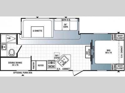 Floorplan - 2013 Palomino Puma 26-FBSS