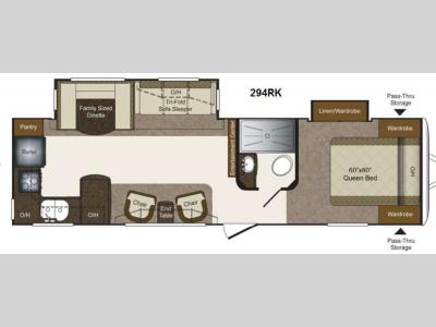Floorplan - 2013 Keystone RV Laredo Super Lite 294RK