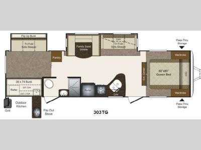 Floorplan - 2013 Keystone RV Laredo Super Lite 303TG