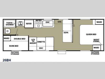 Floorplan - 2013 Forest River RV Patriot Edition 26BH