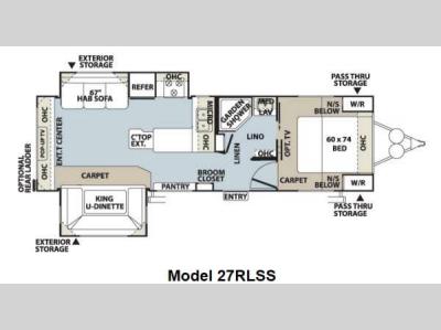 Floorplan - 2013 Forest River RV Flagstaff Super Lite 27RLSS