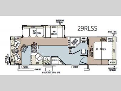 Floorplan - 2013 Forest River RV Flagstaff Super Lite 29RLSS