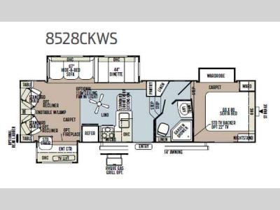 Floorplan - 2013 Forest River RV Flagstaff Classic Super Lite 8528CKWS