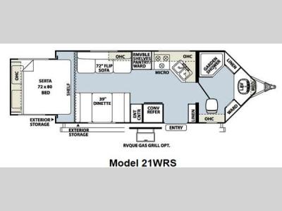 Floorplan - 2013 Forest River RV Flagstaff V-Lite 21WRS