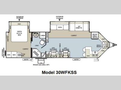 Floorplan - 2013 Forest River RV Flagstaff V-Lite 30WFKSS