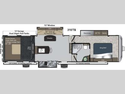 Floorplan - 2013 Keystone RV Raptor 310TS