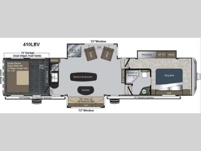 Floorplan - 2013 Keystone RV Raptor 410LEV