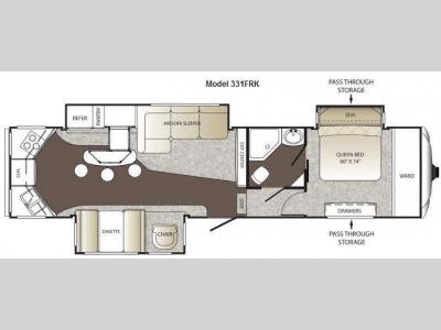 Floorplan - 2013 Keystone RV Sydney 331FRK