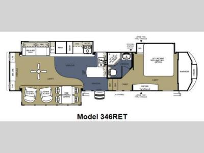 Floorplan - 2013 Forest River RV Sandpiper 346RET