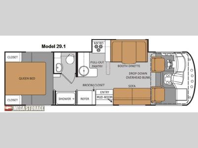 Floorplan - 2013 Thor Motor Coach ACE 29 1