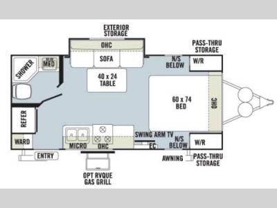 Floorplan - 2013 Forest River RV Rockwood Mini Lite 2109S