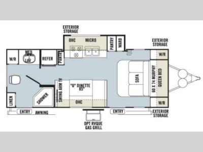 Floorplan - 2013 Forest River RV Rockwood Mini Lite 2503S