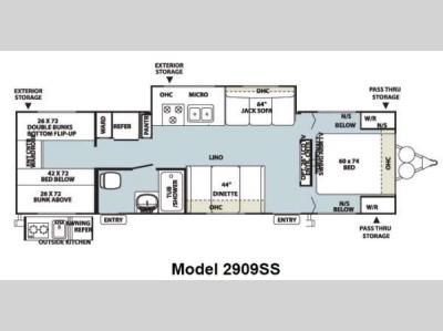 Floorplan - 2012 Forest River RV Rockwood Ultra Lite 2909SS
