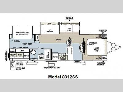 Floorplan - 2013 Forest River RV Rockwood Signature Ultra Lite 8312SS
