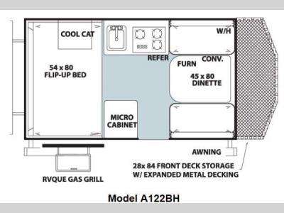 Floorplan - 2013 Forest River RV Rockwood Hard Side Series A122BH