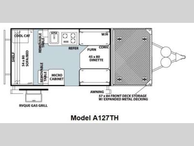 Floorplan - 2013 Forest River RV Rockwood Hard Side Series A127TH