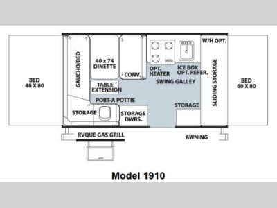 Floorplan - 2013 Forest River RV Rockwood Freedom Series 1910