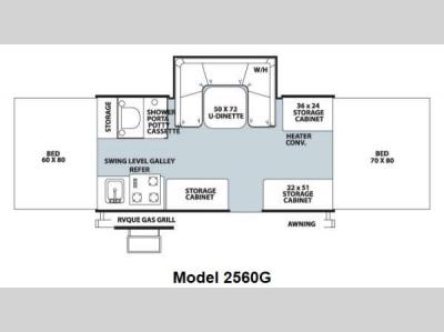 Floorplan - 2013 Forest River RV Rockwood Freedom Series 2560G