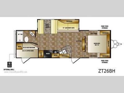 Floorplan - 2013 CrossRoads RV Zinger ZT26BH