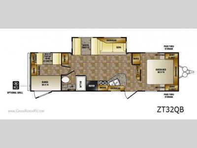 Floorplan - 2013 CrossRoads RV Zinger ZT32QB