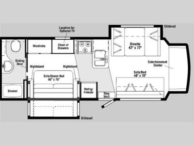 Floorplan - 2006 Itasca Cambria 29H