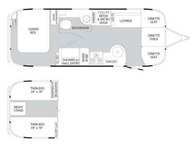 Floorplan - 2013 Airstream RV Flying Cloud 25