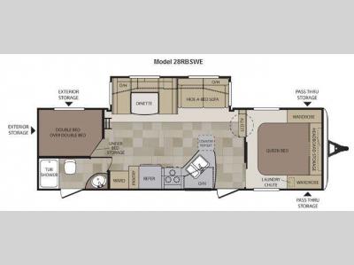 Floorplan - 2012 Keystone RV Cougar Half-Ton Series 28RBSWE