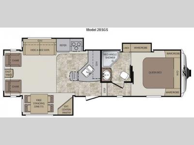 Floorplan - 2013 Keystone RV Cougar X-Lite 28SGS