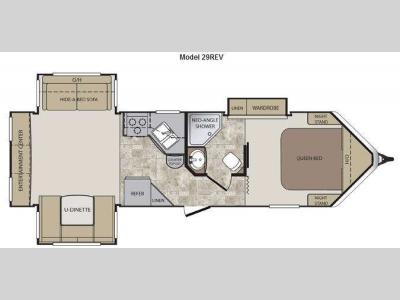 Floorplan - 2013 Keystone RV Cougar X-Lite 29REV