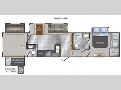 Floorplan - 2013 Keystone RV Avalanche 341TG