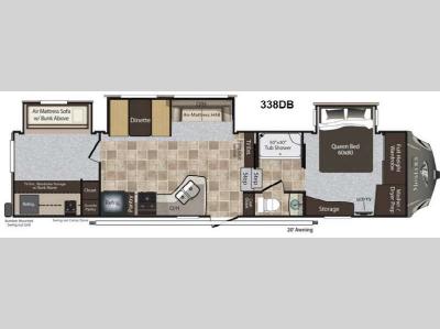 Floorplan - 2013 Keystone RV Montana High Country 338DB