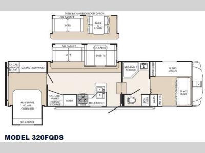 Floorplan - 2013 Palomino Sabre Silhouette 320FQDS