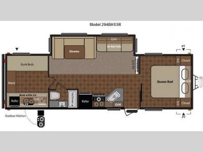 Floorplan - 2013 Keystone RV Springdale 294BHSSR