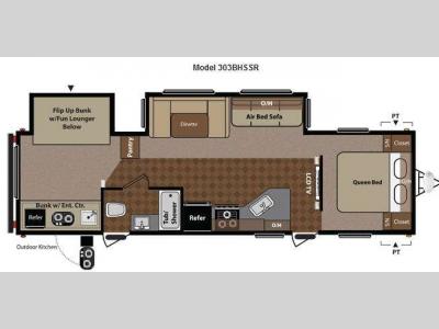 Floorplan - 2013 Keystone RV Springdale 303BHSSR