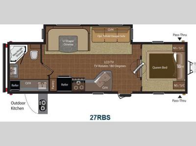 Floorplan - 2013 Keystone RV Hideout 27RBS