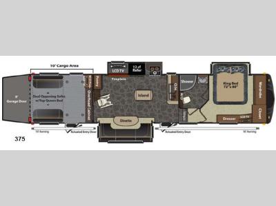 Floorplan - 2013 Keystone RV Fuzion 375