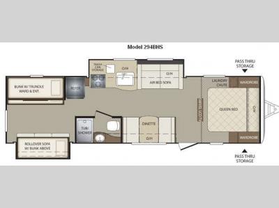 Floorplan - 2013 Keystone RV Bullet 294BHS