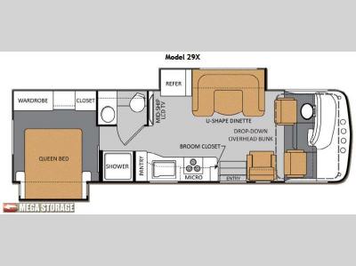 Floorplan - 2013 Thor Motor Coach Hurricane 29X