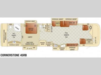 Floorplan - 2011 Entegra Coach Cornerstone 45RB