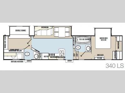 Floorplan - 2013 Coachmen RV Brookstone Ruby 340LS