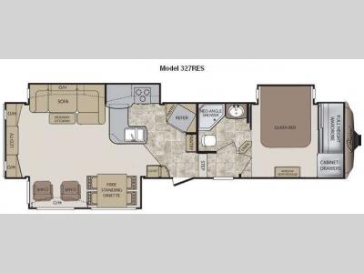 Floorplan - 2013 Keystone RV Cougar 327RES
