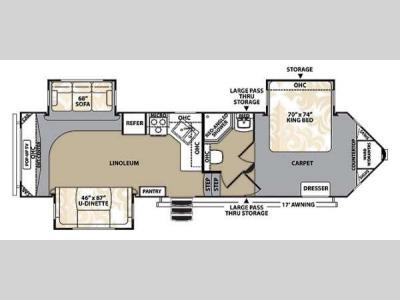 Floorplan - 2013 Forest River RV V-Cross Platinum 305VRET