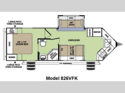 Floorplan - 2013 Forest River RV V-Cross Vibe 826VFK